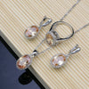 Silver 925 Bridal Jewelry Champagne Zircon Jewelry Sets