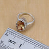 Silver 925 Bridal Jewelry Champagne Zircon Jewelry Sets