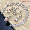 Silver 925 Bridal Jewelry Champagne Zircon Jewelry Sets