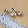 Silver 925 Bridal Jewelry Champagne Zircon Jewelry Sets